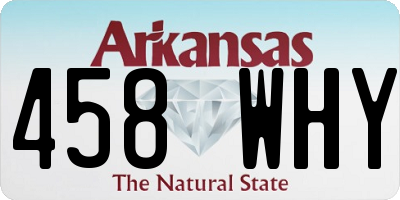 AR license plate 458WHY