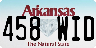 AR license plate 458WID