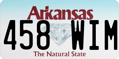AR license plate 458WIM
