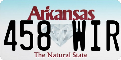 AR license plate 458WIR