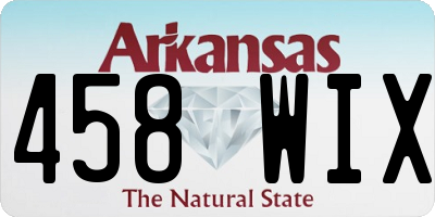 AR license plate 458WIX