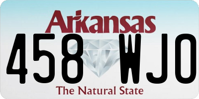 AR license plate 458WJO