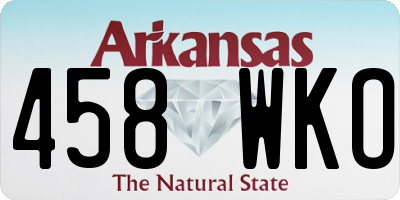 AR license plate 458WKO