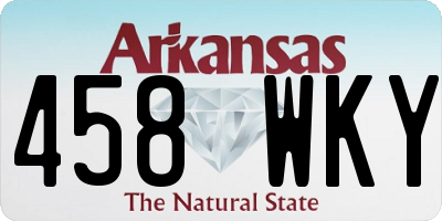 AR license plate 458WKY