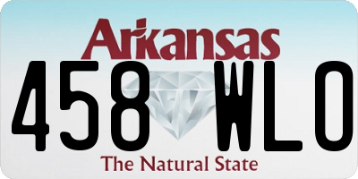 AR license plate 458WLO