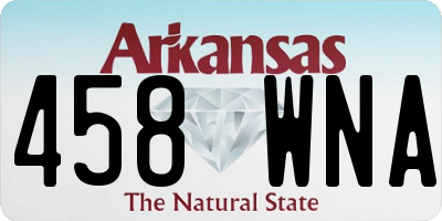 AR license plate 458WNA