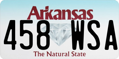 AR license plate 458WSA