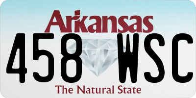 AR license plate 458WSC