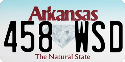 AR license plate 458WSD