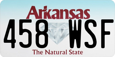 AR license plate 458WSF