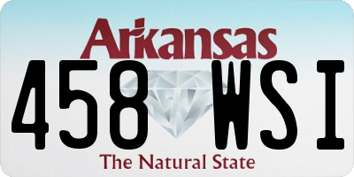 AR license plate 458WSI
