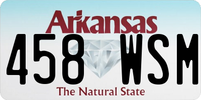 AR license plate 458WSM