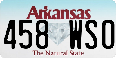 AR license plate 458WSO