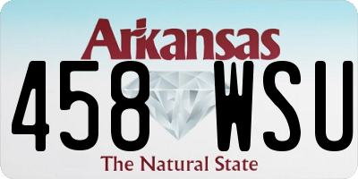 AR license plate 458WSU