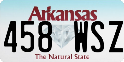 AR license plate 458WSZ