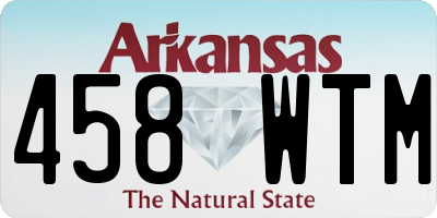 AR license plate 458WTM