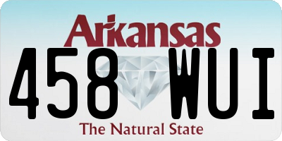 AR license plate 458WUI
