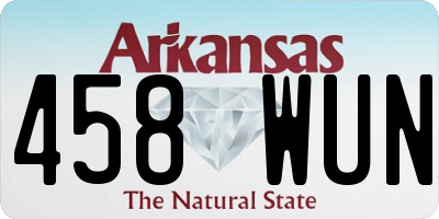 AR license plate 458WUN
