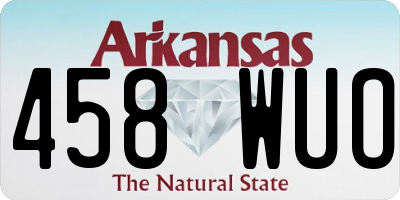 AR license plate 458WUO