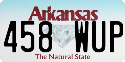 AR license plate 458WUP