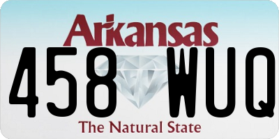 AR license plate 458WUQ