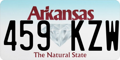 AR license plate 459KZW