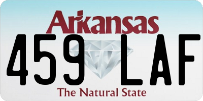 AR license plate 459LAF
