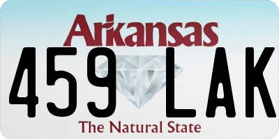 AR license plate 459LAK