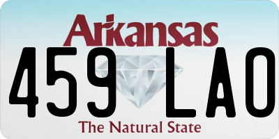 AR license plate 459LAO