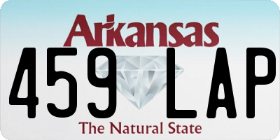 AR license plate 459LAP