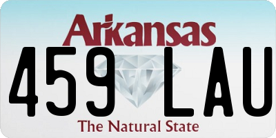 AR license plate 459LAU
