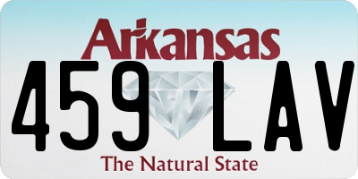 AR license plate 459LAV
