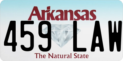 AR license plate 459LAW