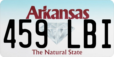 AR license plate 459LBI