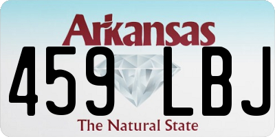 AR license plate 459LBJ