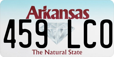AR license plate 459LCO