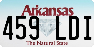 AR license plate 459LDI