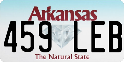 AR license plate 459LEB