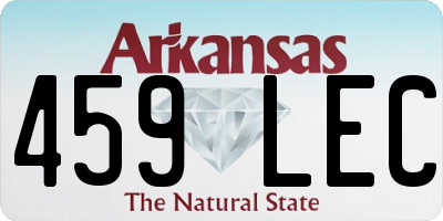 AR license plate 459LEC
