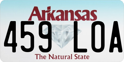 AR license plate 459LOA