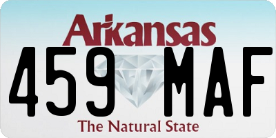AR license plate 459MAF