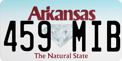 AR license plate 459MIB