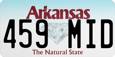 AR license plate 459MID