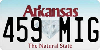 AR license plate 459MIG