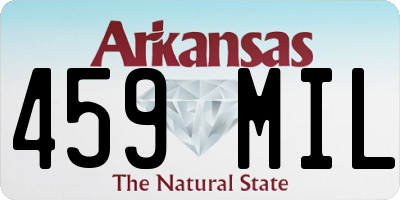 AR license plate 459MIL