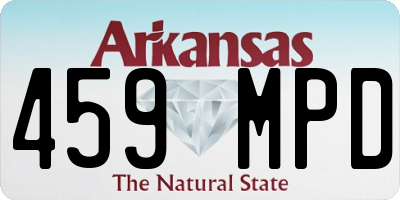 AR license plate 459MPD