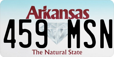 AR license plate 459MSN