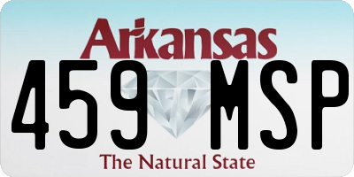 AR license plate 459MSP