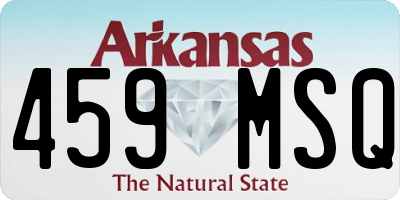 AR license plate 459MSQ