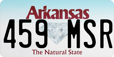 AR license plate 459MSR